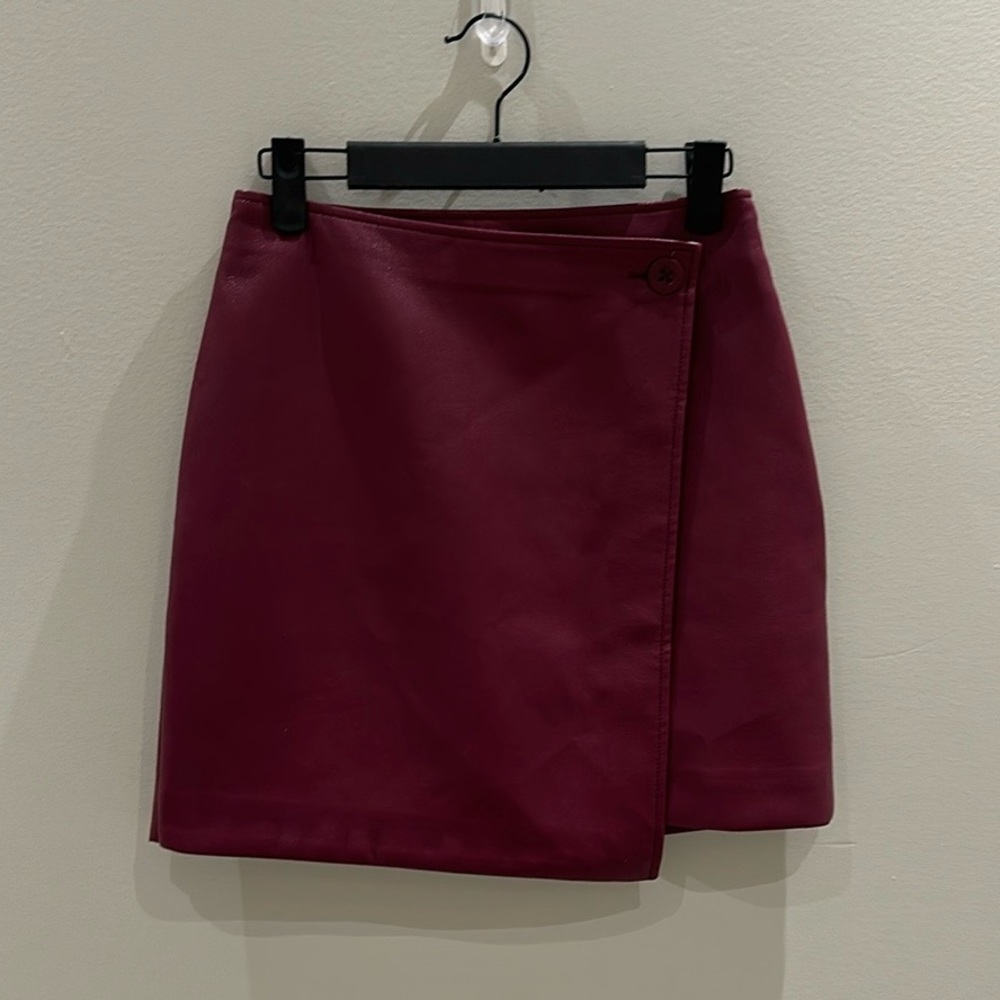 Babaton Vegan Leather Madden Skirt Aritzia